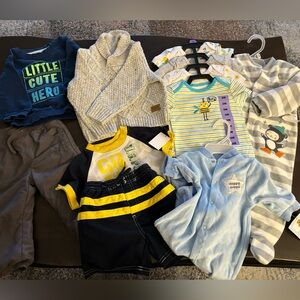 Baby boy lot 3-12 month (new) some washed but never worn